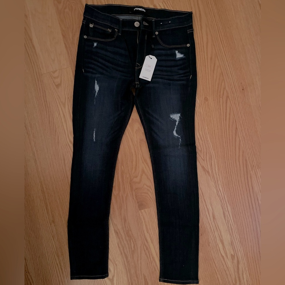 EXPRESS NWT size 4 petite mid rise stretch legging jeans